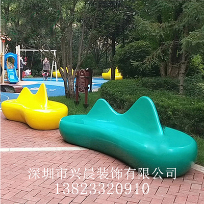 玻璃钢户外山峰造型休息座椅