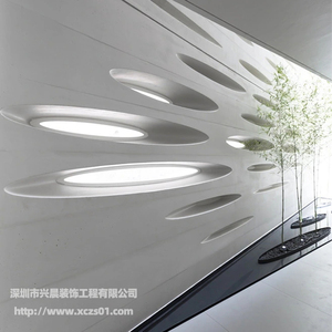 玻璃钢白色镂空造型幕墙
