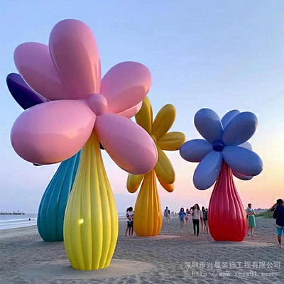 玻璃钢花朵雕塑
